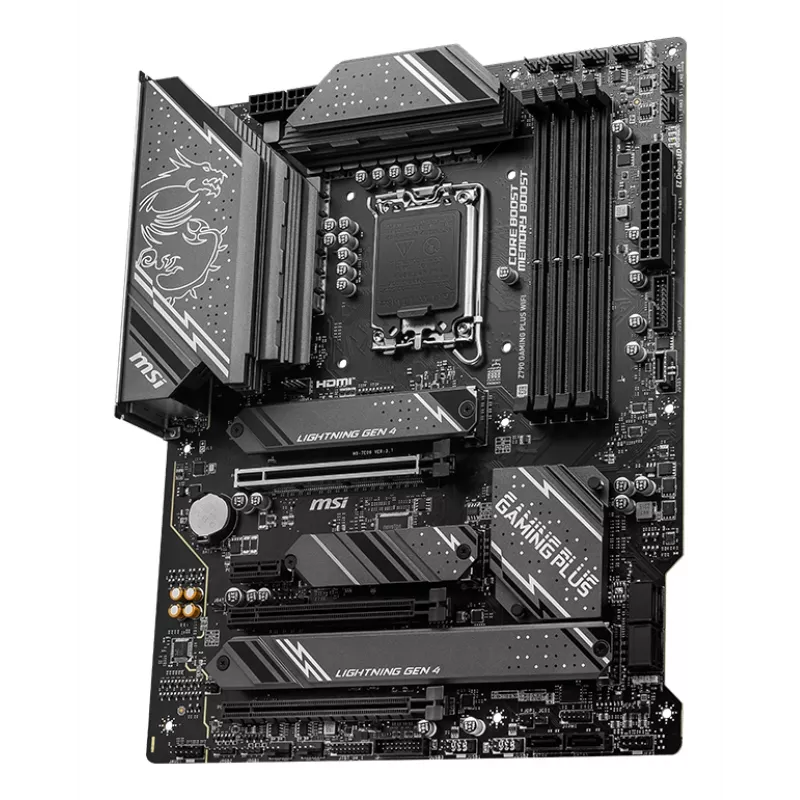 Mātesplate MSI Z790 GAMING PLUS WIFI — Intel Z790, LGA 1700 ATX, DDR5, 4x M.2, 2.5Gb LAN, Wi‑Fi 6, BT 5.3