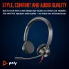 HP Poly Melnswire 3325 Stereo Microsoft Teams Certified USB-C Headset +3.5mm Plug +USB-C/A Adapter