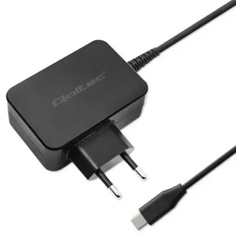 Lādētājs Qoltec 52385 Iekštelpu AC ātrā uzlāde 20V 3A Melns