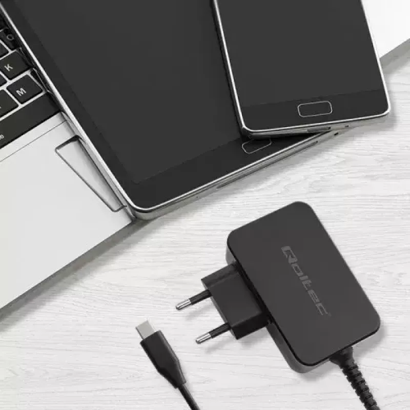 Lādētājs Qoltec 52385 Iekštelpu AC ātrā uzlāde 20V 3A Melns