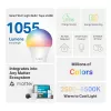 TP-Link Tapo viedā spuldze, daudzkrāsu, Matter, viedā spuldze, Wi-Fi/Bluetooth, balta, 802.11b, 802.11g, Wi-Fi 4 (802.11n), WPA-PSK, WPA2-PSK, WPA3-SAE, LED