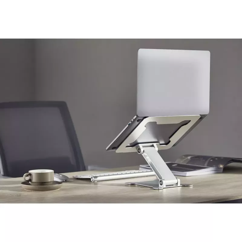 Portatīvā datora statīvs Gembird NBS-D1-03 Sudraba Alumīnija līdz 39,6 cm (15,6 collas), salokāms, augstums 60 mm, maks. slodze 5 kg