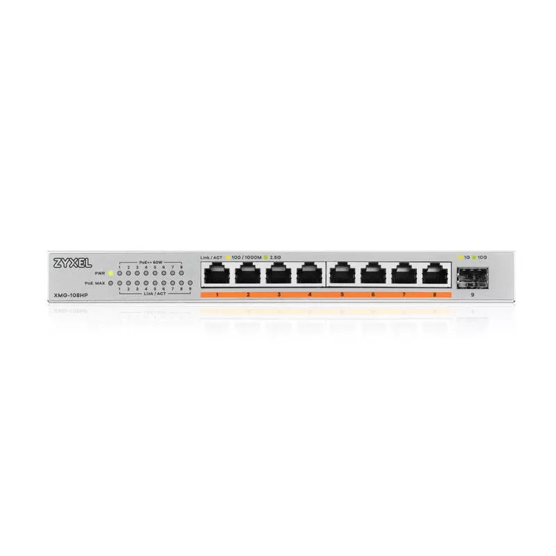 Zyxel XMG-108HP Nepārvaldīts 2.5G Ethernet (100/1000/2500) Power over Ethernet (PoE)