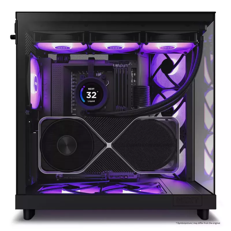PC Case NZXT H6 Air Flow Midi Tower Melns