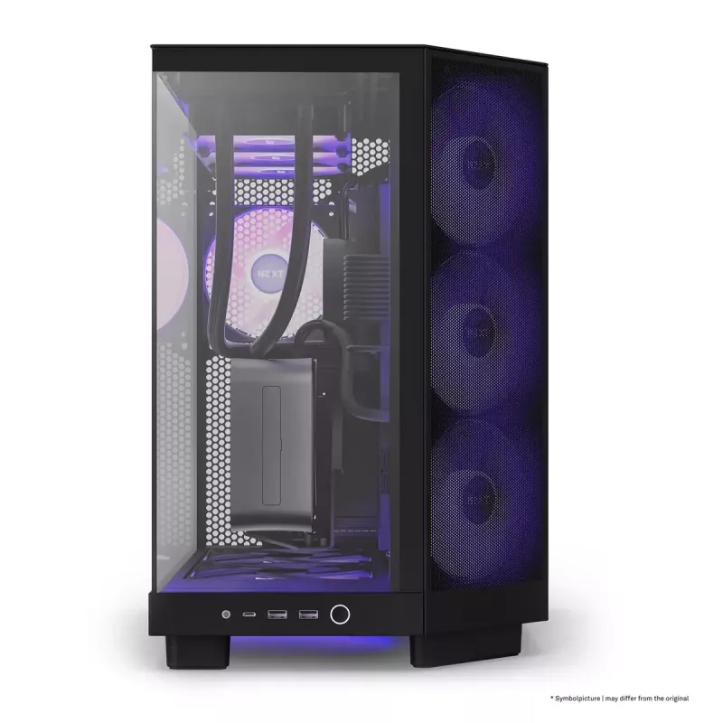 PC Case NZXT H6 Air Flow Midi Tower Melns