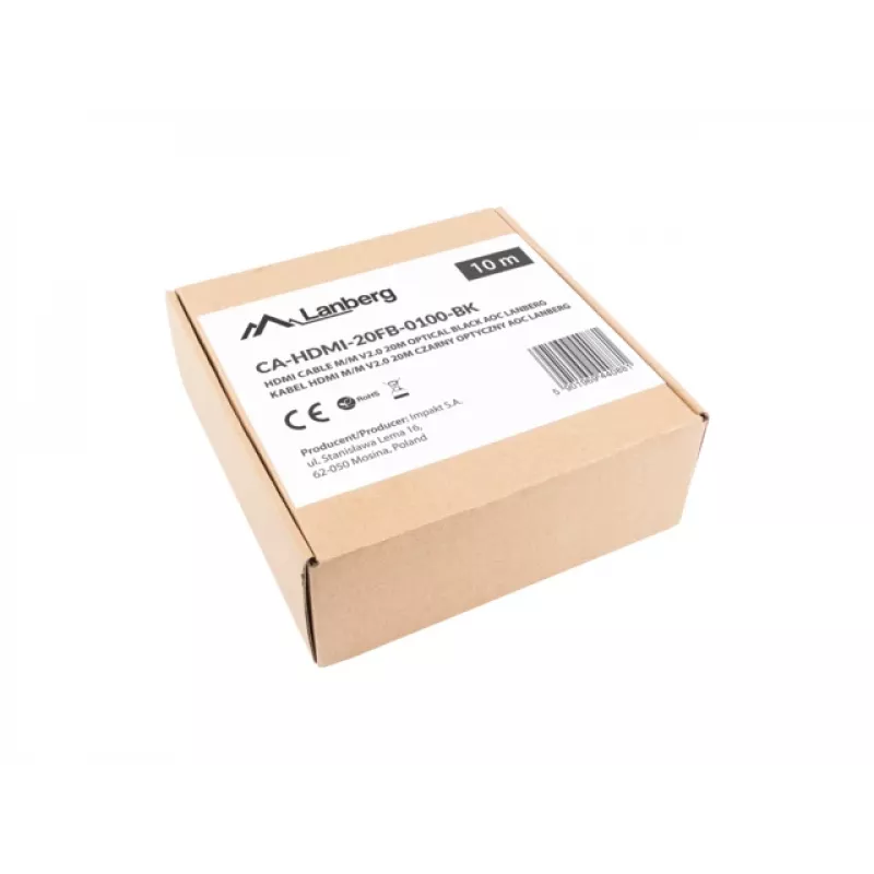 LANBERG HDMI kabelis M/m V2.0 Optical Aoc - 10m Melns