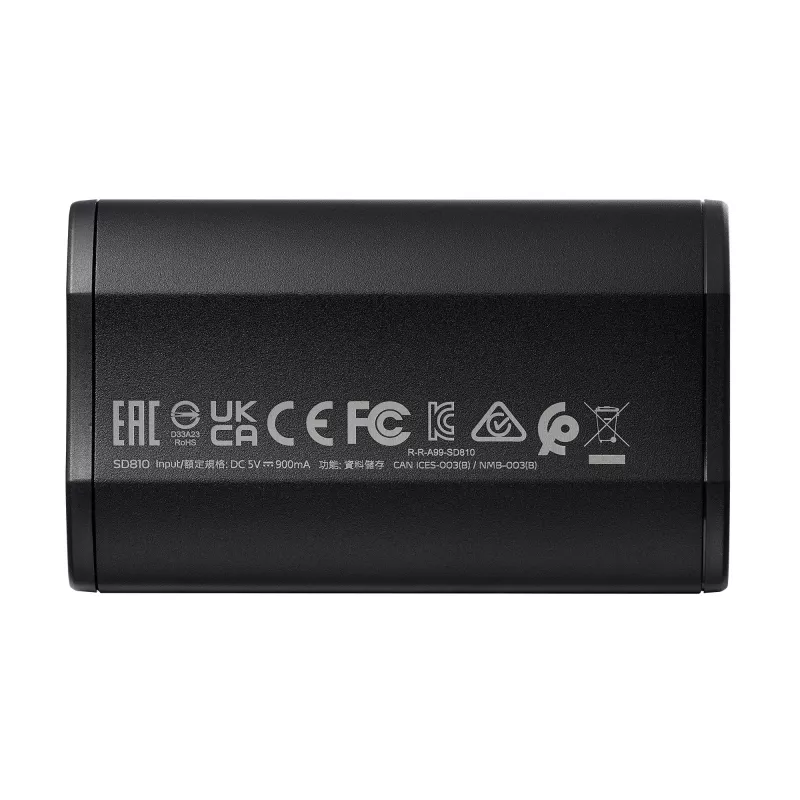ADATA SD810 2 TB USB Type-C USB 3.2 Gen 2x2 Melns