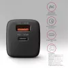 Sienas lādētājs Axagon ACU-PQ20 QC3.0 PD Type-C 20W Melns
