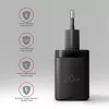 Sienas lādētājs Axagon ACU-PQ20 QC3.0 PD Type-C 20W Melns