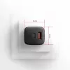 Sienas lādētājs Axagon ACU-PQ20 QC3.0 PD Type-C 20W Melns