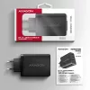 Axagon ACU-DPQ100 PD3.0 un QC 4+ TRĪS IZEJAS sienas lādētājs 100W