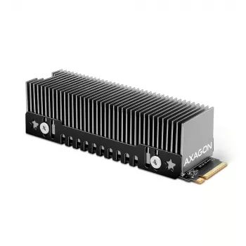 Axagon CLR-M2XT alumīnija pasīvais dzesētājs vienpusējiem un abpusējiem M.2 SSD diskiem ar izmēru 2280, augstums 24 mm