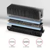 Axagon CLR-M2XT alumīnija pasīvais dzesētājs vienpusējiem un abpusējiem M.2 SSD diskiem ar izmēru 2280, augstums 24 mm