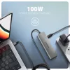 Axagon HMC-5H USB 5 Gbps centrmezgls, 3x USB-A, HDMI 4k/30Hz, PD 100W, 100cm USB-C kabelis
