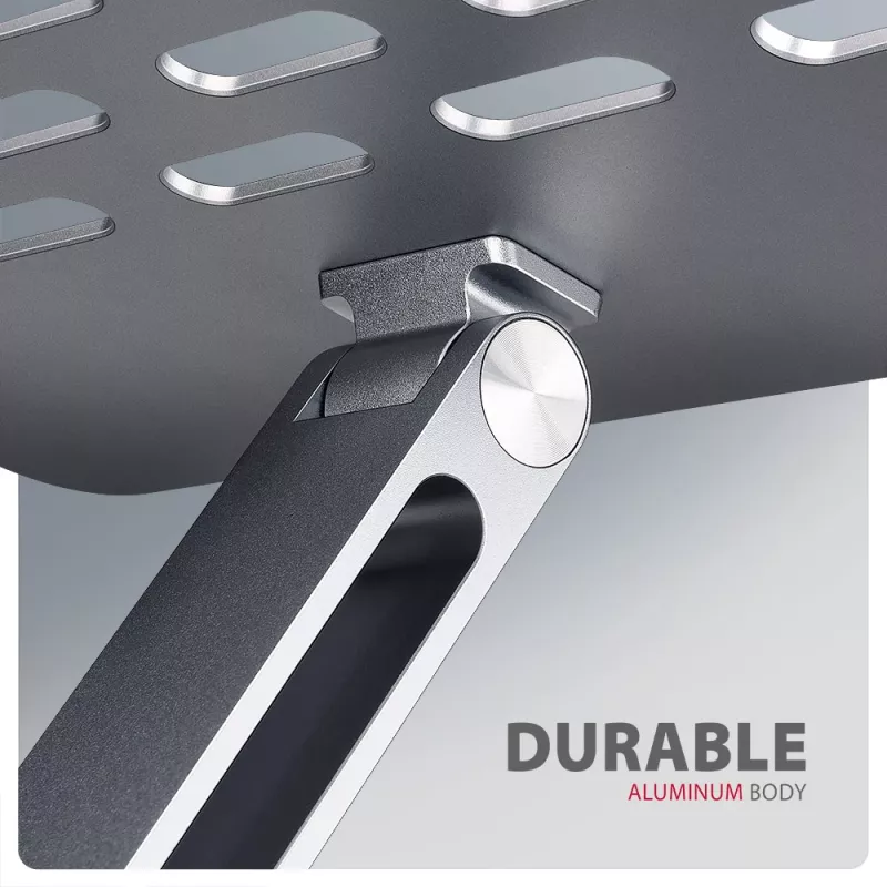 Axagon HMC-STND Daudzportu USB-C 5 Gbps centrmezgls un alumīnija statīvs klēpjdatoriem. HDMI 4k/60 Hz, GLAN, PD un 3 USB-A porti. USB-C kabelis 60 cm.