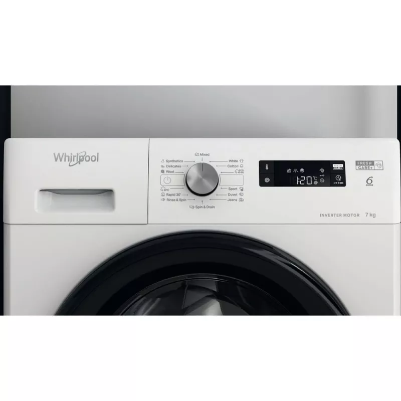 Whirlpool FFS7259BEE veļas mazgājamā mašīna ar priekšējo ielādi 7 kg 1151 apgr./min Balta