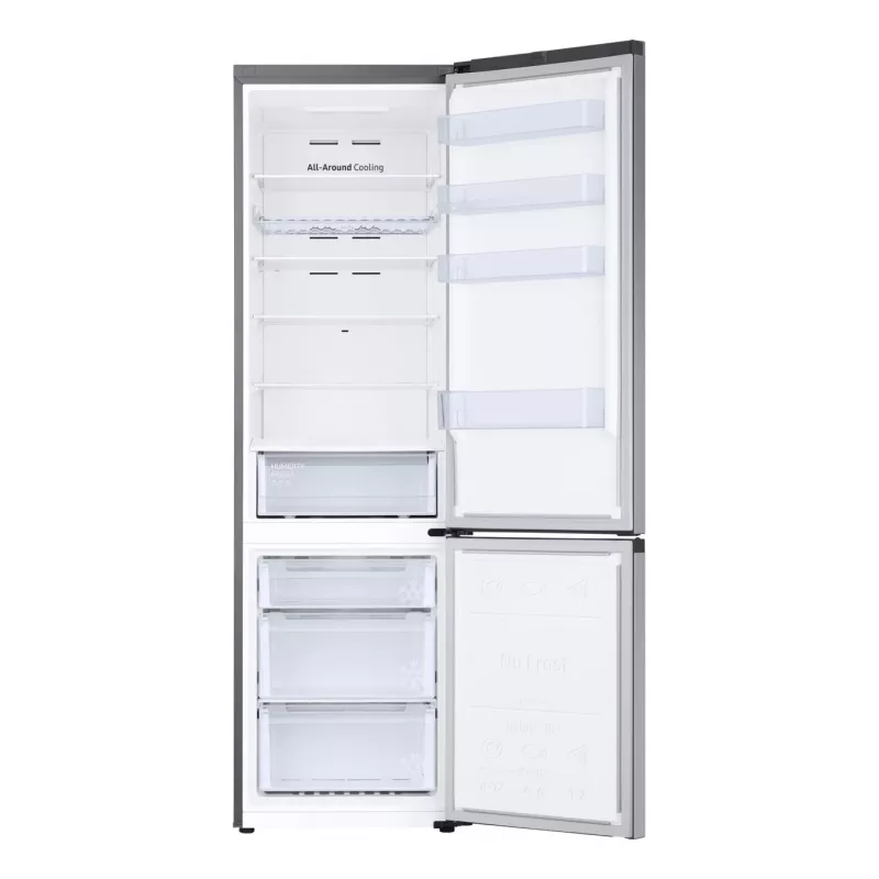 Samsung RB38C672ESA Brīvstāvošs 390 L Pelēks, Metālisks, Sudraba