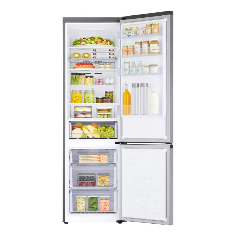 Samsung RB38C672ESA Brīvstāvošs 390 L Pelēks, Metālisks, Sudraba