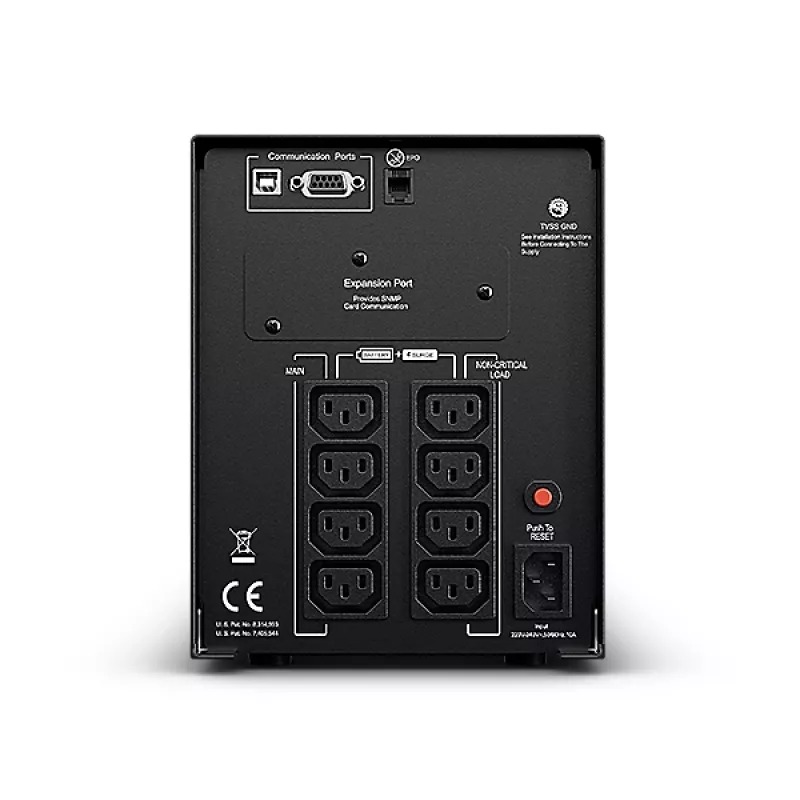 CyberPower PR1500ELCD nepārtrauktās barošanas avots (UPS) Line-Interactive 1,5 kVA 1350 W 8 maiņstrāvas kontaktligzdas