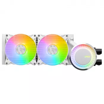 MSI MAG Coreliquid E240 balta mātesplates, procesora šķidruma dzesēšanas komplekts 12 cm