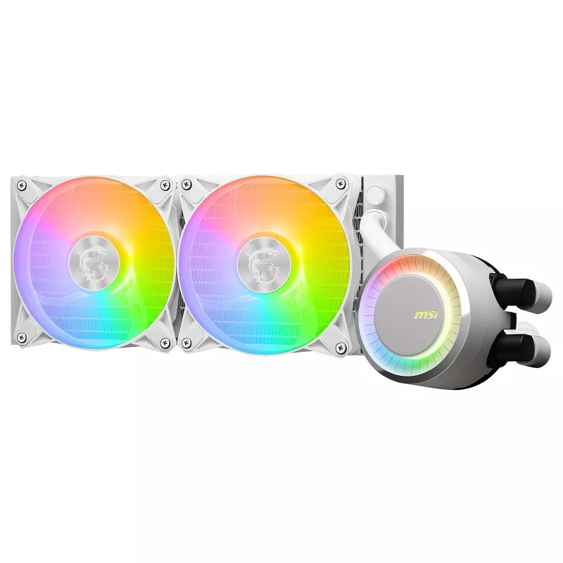 MSI MAG Coreliquid E240 balta mātesplates, procesora šķidruma dzesēšanas komplekts 12 cm