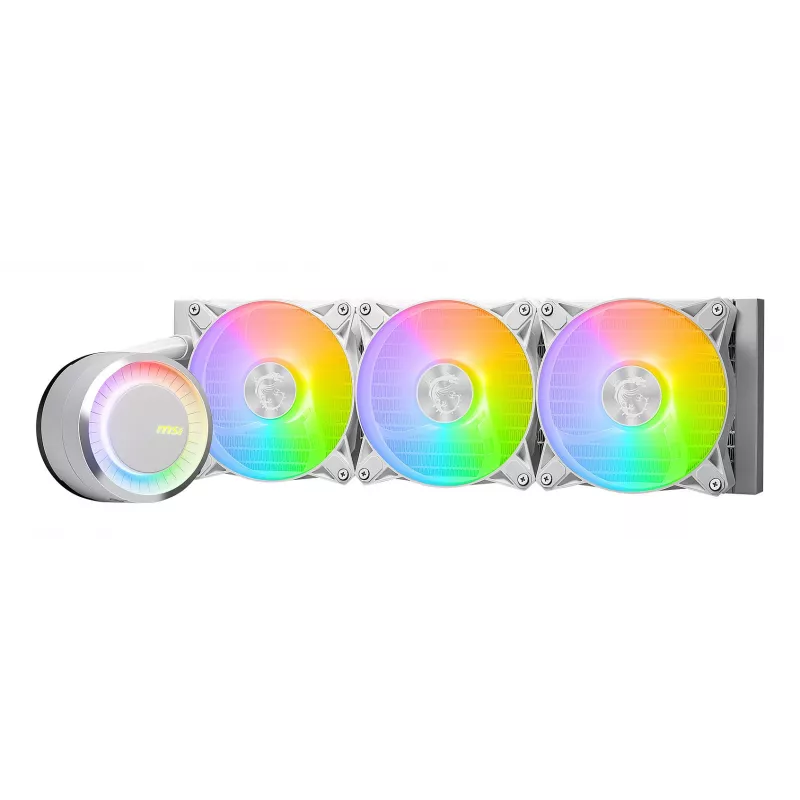 MSI MAG Coreliquid E360 balta mātesplate, procesors šķidruma dzesēšanas komplekts 12 cm