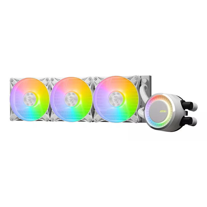 MSI MAG Coreliquid E360 balta mātesplate, procesors šķidruma dzesēšanas komplekts 12 cm