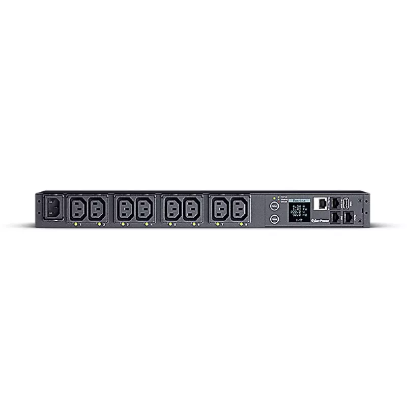 CyberPower PDU41004 strāvas sadales bloks (PDU) 8 maiņstrāvas rozetes 1U Melns