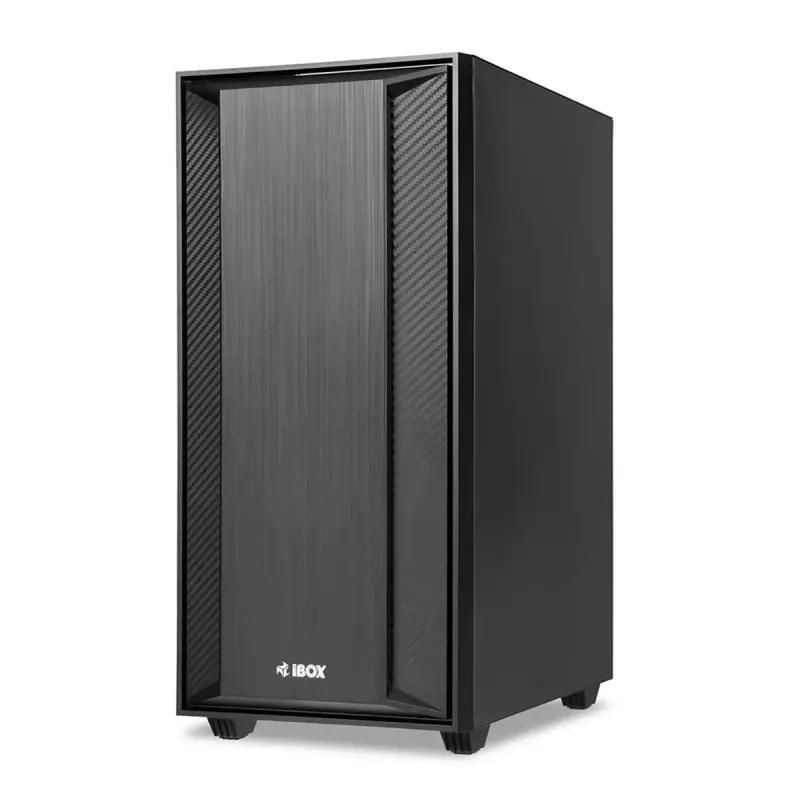 PC Case IBOX CETUS 906 Midi Tower Melns — ATX/mATX, 460×210×350 mm, 29 cm GPU, 7 disks, RGB ventilatori