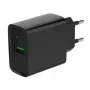 GEMBIRD USB ātrais lādētājs - Type A un C 2 porti 20W - Melns