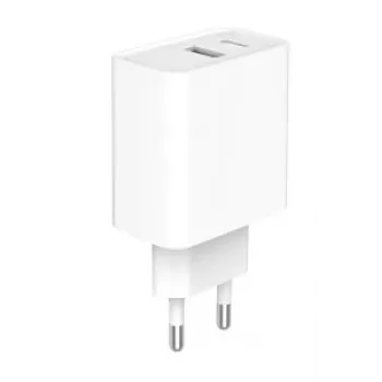 GEMBIRD USB ātrais lādētājs - Type A un C 2 portu 20W - Balts