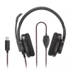 Hama HS-USB400 V2 Headset Wired Head-band Office/Call center USB Type-A Melns, Red