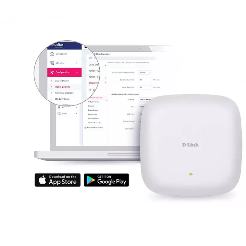 D-Link AX3600 Wi-Fi 6 divjoslu PoE piekļuves punkts