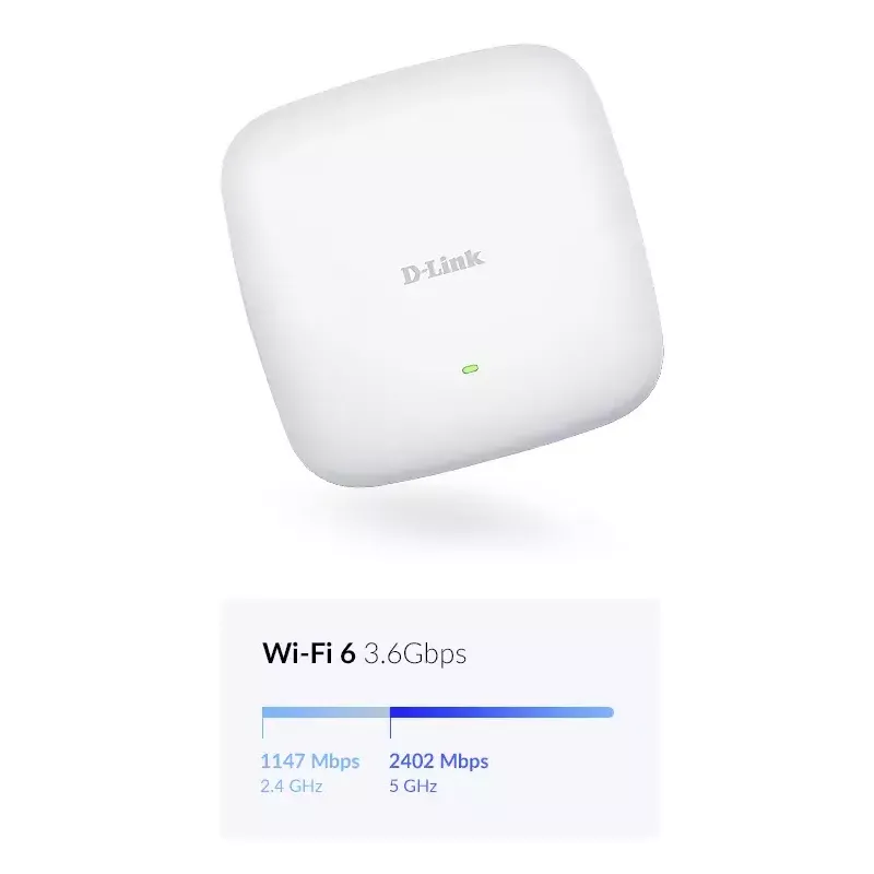 D-Link AX3600 Wi-Fi 6 divjoslu PoE piekļuves punkts