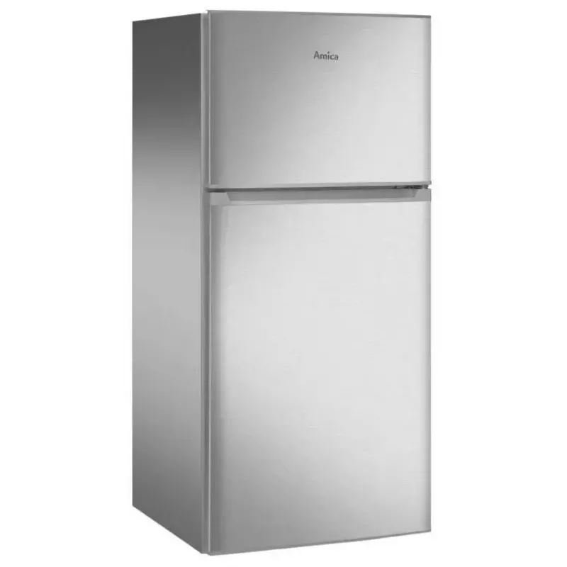 Brīvi stāvošs ledusskapis AMICA FD2015.4X(E) Sudraba, 200 L, augšējā saldētava, LED, maināmas durvis