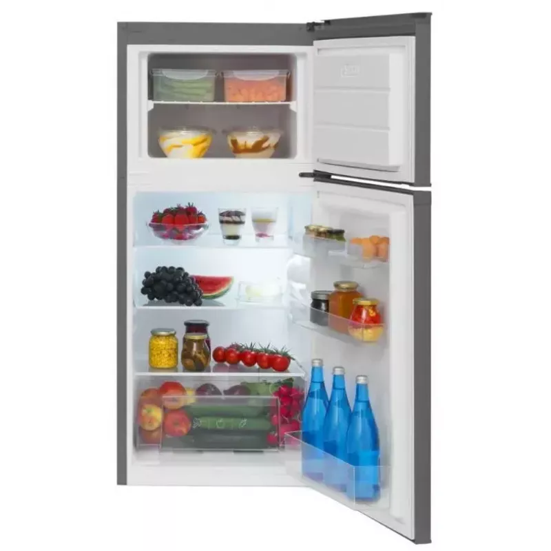 Brīvi stāvošs ledusskapis AMICA FD2015.4X(E) Sudraba, 200 L, augšējā saldētava, LED, maināmas durvis