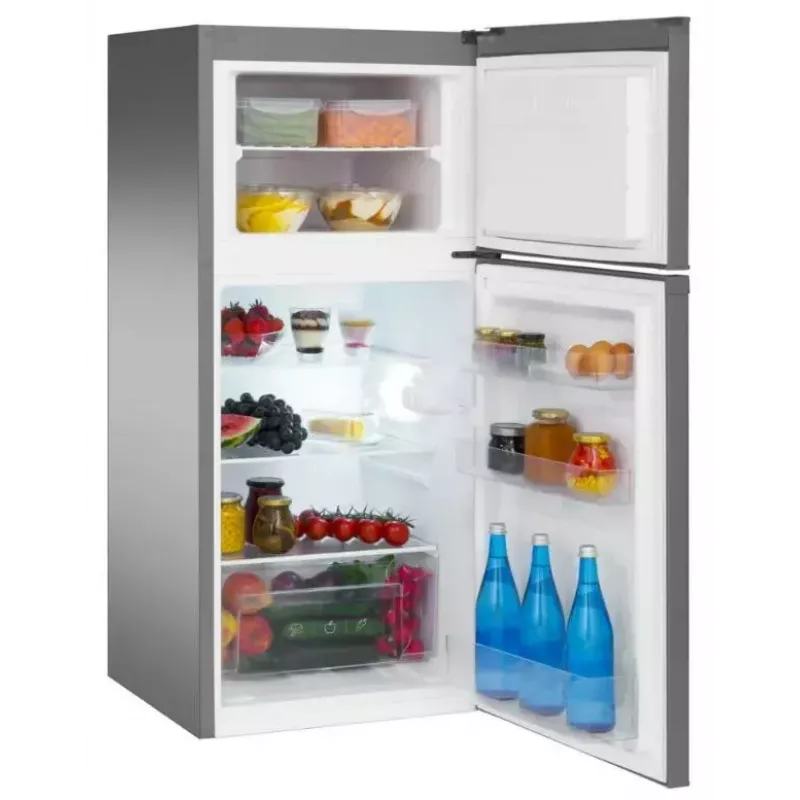 Brīvi stāvošs ledusskapis AMICA FD2015.4X(E) Sudraba, 200 L, augšējā saldētava, LED, maināmas durvis