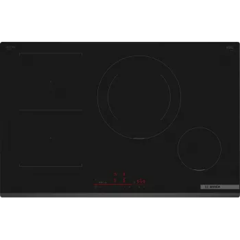 Bosch Serie 6 PVS831HB1E plīts virsma Melna Iebūvējamā 80 cm Zonu indukcijas plīts virsma 4 zona(s)