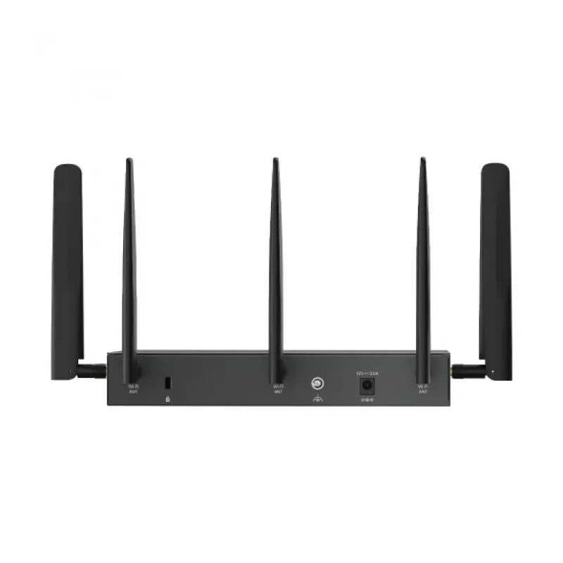 TP-Link Omada 4G+ Cat6 AX3000 Gigabit VPN maršrutētājs, Wi-Fi 6 (802.11ax), divjoslu (2,4 GHz / 5 GHz), Ethernet LAN, 4G, melns, galda/staba maršrutētājs