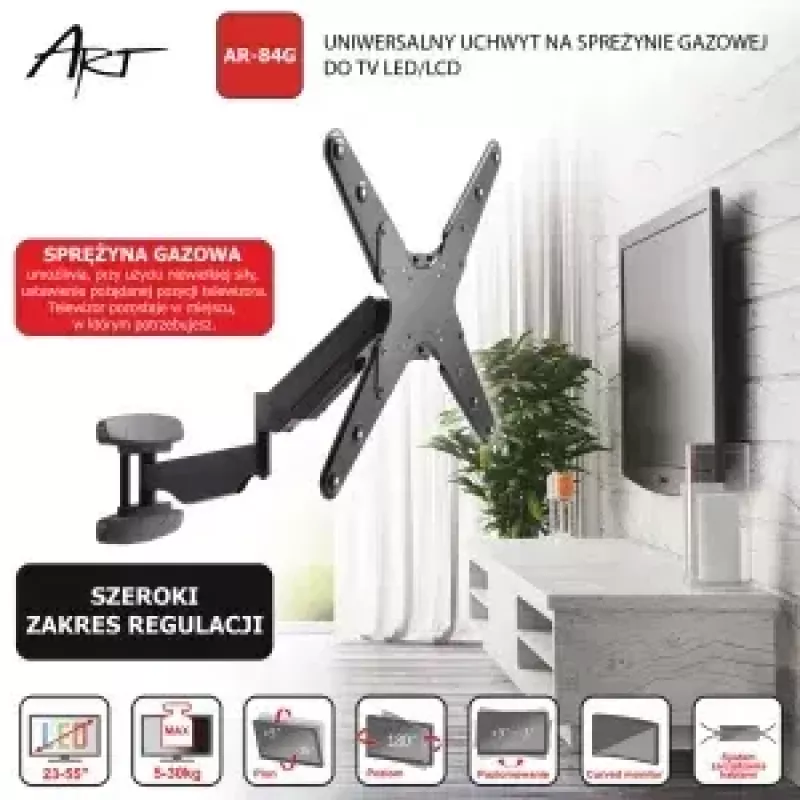 Sienas stiprinājums ART RAMT AR-84G TV stiprinājums/statīvs