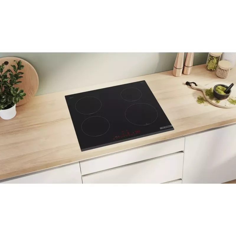 Bosch Serie 6 PIE631HB1E plīts melns, iebūvējams, 60 cm, zonas indukcijas plīts, 4 zona(s)