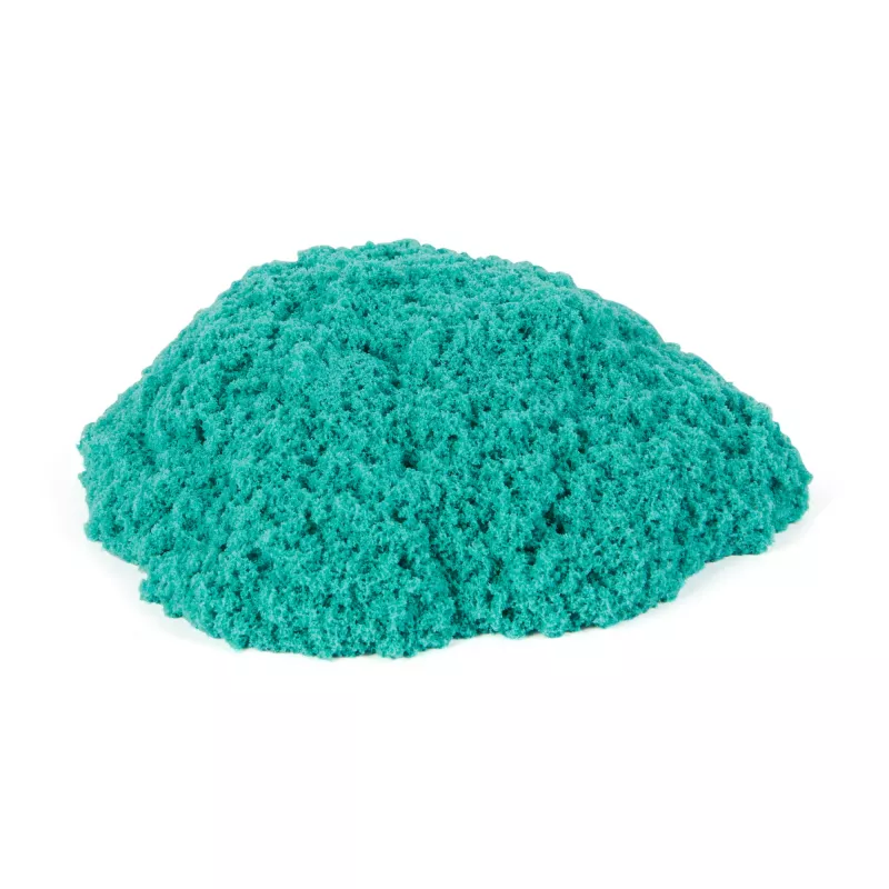 Kinetic Sand , pils futlāris ar 1 mārciņu zilzaļas spēļu smilts, uzglabāšanas konteiners, sensorās rotaļlietas bērniem vecumā no 3 gadiem