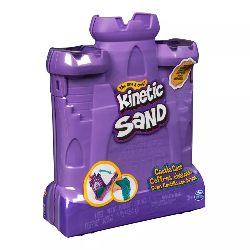 Kinetic Sand , pils futlāris ar 1 mārciņu zilzaļas spēļu smilts, uzglabāšanas konteiners, sensorās rotaļlietas bērniem vecumā no 3 gadiem