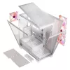 PC Case MODECOM Volcano SPACE APEX ARGB MIDI Tower balta — tērauds, sānu logs, ARGB ventilatori, USB-C