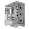 PC Case MODECOM Volcano SPACE APEX ARGB MIDI Tower balta — tērauds, sānu logs, ARGB ventilatori, USB-C