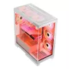 PC Case MODECOM Volcano SPACE APEX ARGB MIDI Tower balta — tērauds, sānu logs, ARGB ventilatori, USB-C