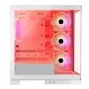 PC Case MODECOM Volcano SPACE APEX ARGB MIDI Tower balta — tērauds, sānu logs, ARGB ventilatori, USB-C