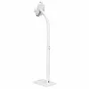 Manhattan Floor Stand (Anti theft) for Tablet and iPad, Universal, 360° Rotation, Tilt +20° to -110°, balta, Lockable, Tablets 7.9 inch to 11 inch, Height adjustable 790 to 1190mm,Extendable clamps: height 200 to 246mm/width 129 to 181mm,Can be bolted to floor (parts incl)