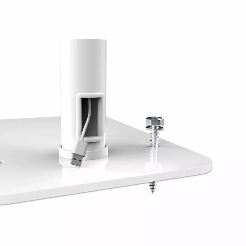 Manhattan Floor Stand (Anti theft) for Tablet and iPad, Universal, 360° Rotation, Tilt +20° to -110°, balta, Lockable, Tablets 7.9 inch to 11 inch, Height adjustable 790 to 1190mm,Extendable clamps: height 200 to 246mm/width 129 to 181mm,Can be bolted to floor (parts incl)