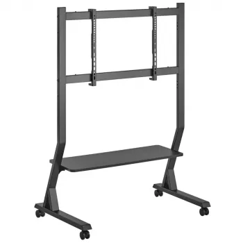 Grīdas statīvs TECHLY 366983 45–90 collu televizoriem, melns, tērauds, augstums 1026–1126 mm, max VESA 800x400, slodze 60 kg